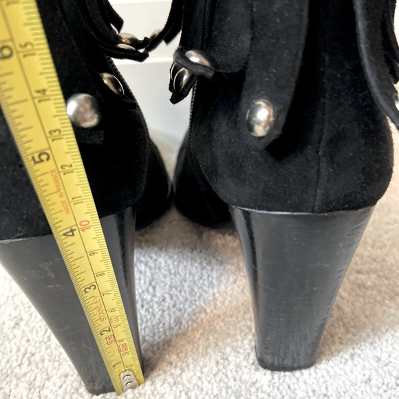 STUART WEITZMAN Women’s Ankle Black Leather Boots - Size: 38.5 - Picture 10 of 16